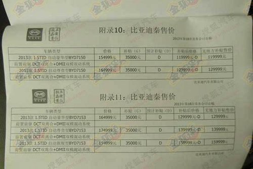 秦售價(jià)曝光15.4999萬(wàn)起 或11月12日上市